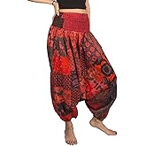Tribe Azure 100% Cotton Casual Pants Patchwork Comfortable Baggy Yoga Hippie Boho Colorful