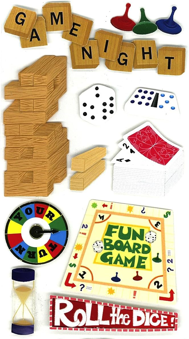Jolee's Boutique Game Night Dimensional Stickers