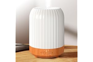 BDXXJ Essential Oil Diffuser for Bedroom, Quiet Humidifiers for Home, Ultrasonic 250ML Small Aromatherapy Diffuser, 7 LED Color Safety Auto-Off Timer, for Baby Bedroom, Hotel, Plant, Wood Pattern
