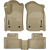 Husky Liners Weatherbeater Floor Mats | Fits 2016-2026 Dodge Durango & 2016-2021 Jeep Grand Cherokee & 2022 Jeep Grand Cherokee WK | Front & 2nd Row, 3-pc Tan - 99153