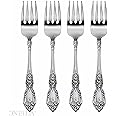 Oneida Wordsworth Everyday Salad Forks 18/0 Stainless Steel, Set of 4, Silver