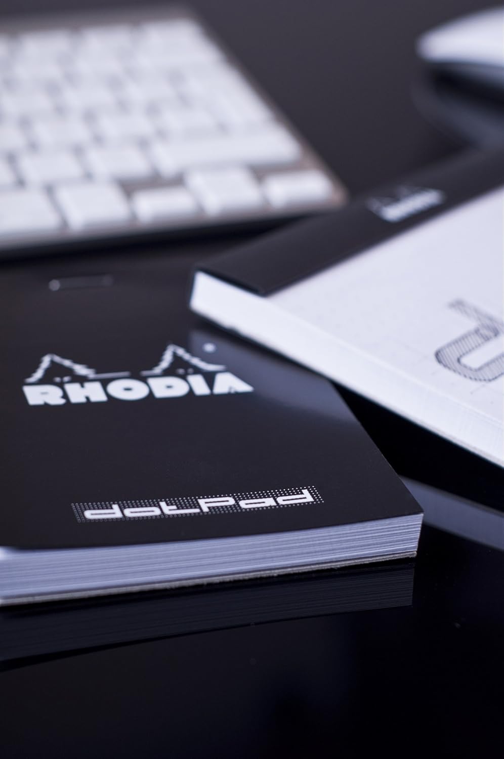 RHODIA 12559C, Stapled Notepad Dot pad N°12 Black, 8.5x12 cm, Dot Dotted, 80 Detachable Sheets - Image 5