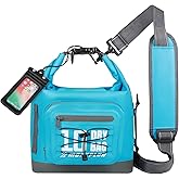 MORXPLOR Dry Bag Waterproof,5L/10L/20L/30L Roll Top Dry Bag Backpack with WaterProof Phone Case for Swim,Kayak(Sky Blue 10L)