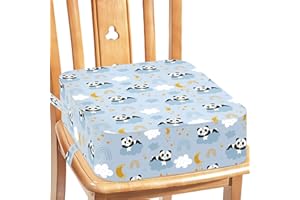 CAVWVTYU Booster Seat for Kitchen Chair - Toddler Non-Slip Portable Height Increasing Strong Support Seat Cushion Comfortable Detachable Easy to Clean Washable Booster Seat for Dining Table
