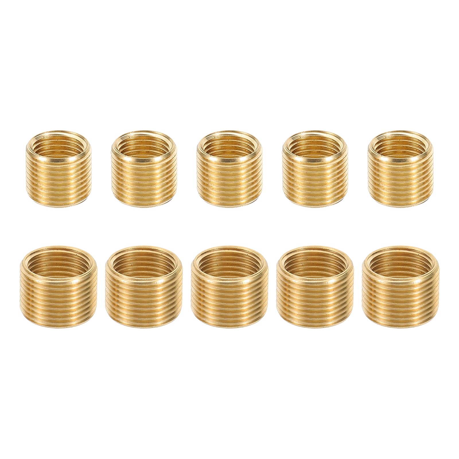 PATIKIL M14xM12x10mm M12xM10x10mm Thread Reducing Nuts Insert, 10pcs Male to Female Fine Thread Adapter Repair Insert Pipe Fitting Screw Reducer, 1mm Pitch