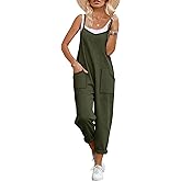 ANRABESS Women Jumpsuits Casual Summer Overalls Loose Spaghetti Strap Romper Jumpers with Pockets 2026 Beach Vacation Clothes