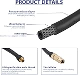 tinshow 2-in-1 Schrader Presta Valve Adapter 40cm Extension Hose view 3