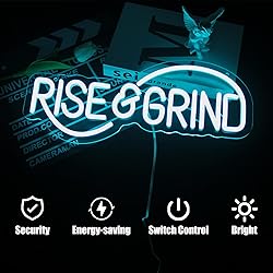 Rise & Grind Neon Sign Hustle LED Neon Signs for