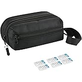 Beautyflier Disposable Daily Contact Lens Case Organizer, Travel Compact Multi-Pockets Storage Bag with Zipper Labeled R & L, Storage up to 60 Lenses