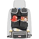 Car Backseat Organizer, EZOWare Backseat 15 Multipurpose Pockets Organizer Perfect for Baby Kids Toddlers - Black and Gray