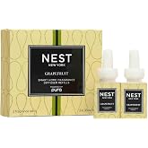NEST New York Smart Home Fragrance Refill, Grapefruit | Set of 2 Smart Vials - Designed for NEST x Pura 3 and NEST x Pura 4 Diffusers - Cruelty Free, Vegan