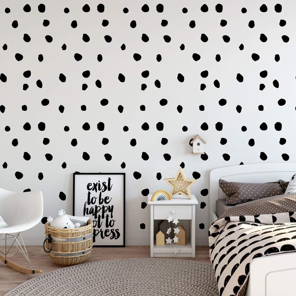 isti Spongy Dots Removable Wallpaper Sticker Fabric Canvas Renters Pattern Tile Feature Wall Mural Nature Office Nursery