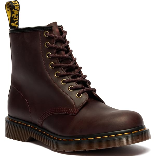 Amazon.com | Dr. Martens 1460 Vegan 8-Eye Boot Black/DMS Green UK