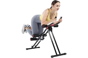 GUUG Ab Machine Abdominal Stomach Workout: Adjustable Ab Trainer Machine Ab Cruncher Core Strength Training Equipment for Home Gym Foldable for Women and Men