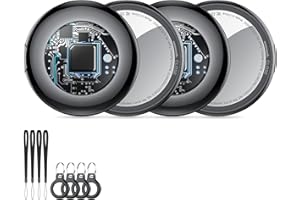 Tukio New [Apple MFi Certified] Air Tracker Tags-4 Pack, GPS Tracker Tag for Apple Find My (iOS Only), Replaceable Battery, K