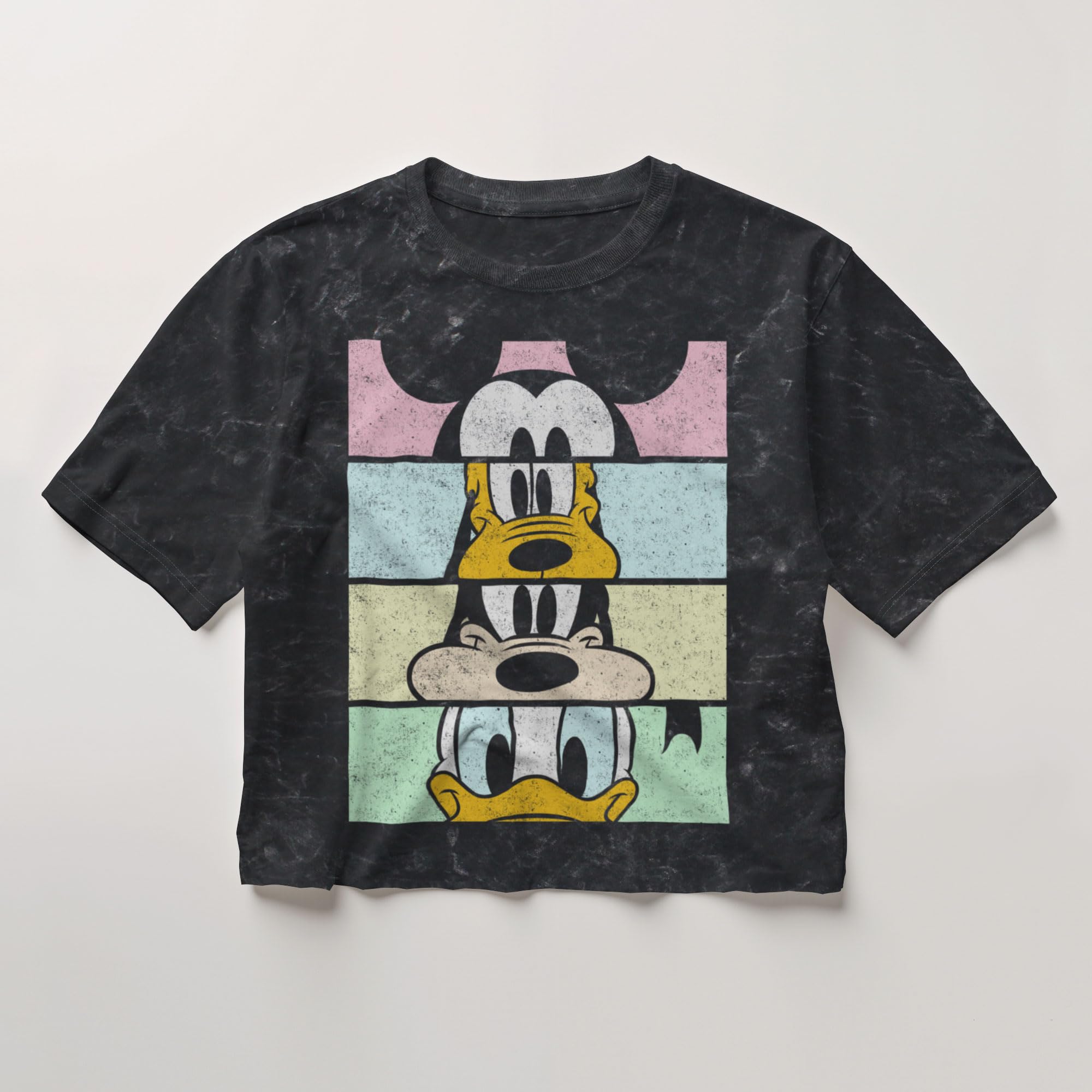 Photo 1 of Disney Junior's Crew Crop Short Sleeve Crop T-Shirt, Black, Large