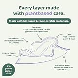 Naty Sanitary Towels Super with Wings Organic Cotton 12 Pads Unscented view 4