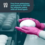UNIGLOVES Magenta Pearl Nitrile Gloves Medium 100 Count Powder Free view 6