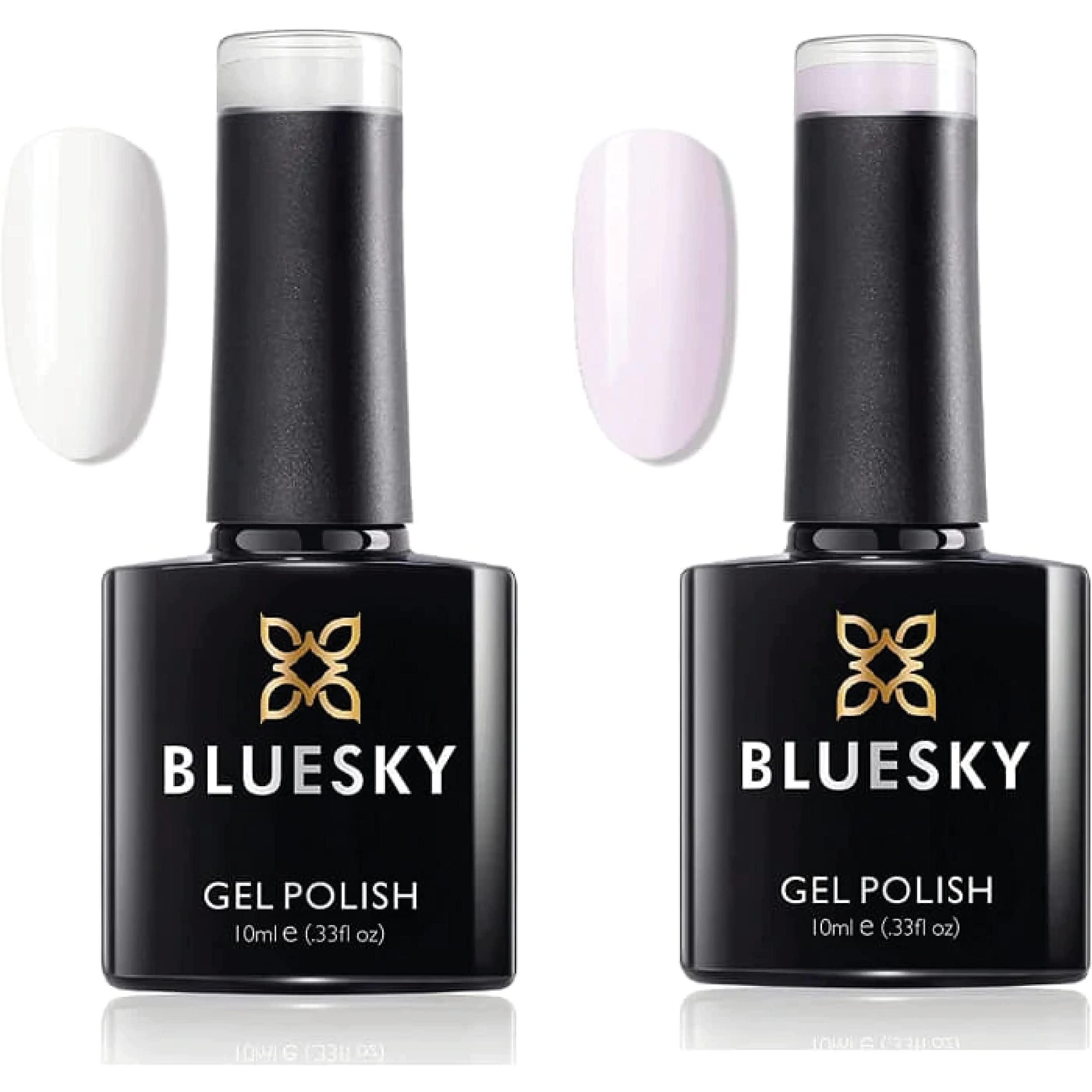 Bluesky Gel Nail Polishes, French Manicure Set, Studio White 80526 and Clear Pink 80523, Long Lasting, Chip Resistant, 2 x 10 ml (Requires Curing Under UV LED Lamp) โ image 1