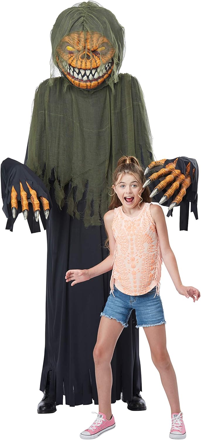 California Costumes Towering Terror Pumpkin - Adult Costume Adult Costume, -black/Green, One Size: Clothing