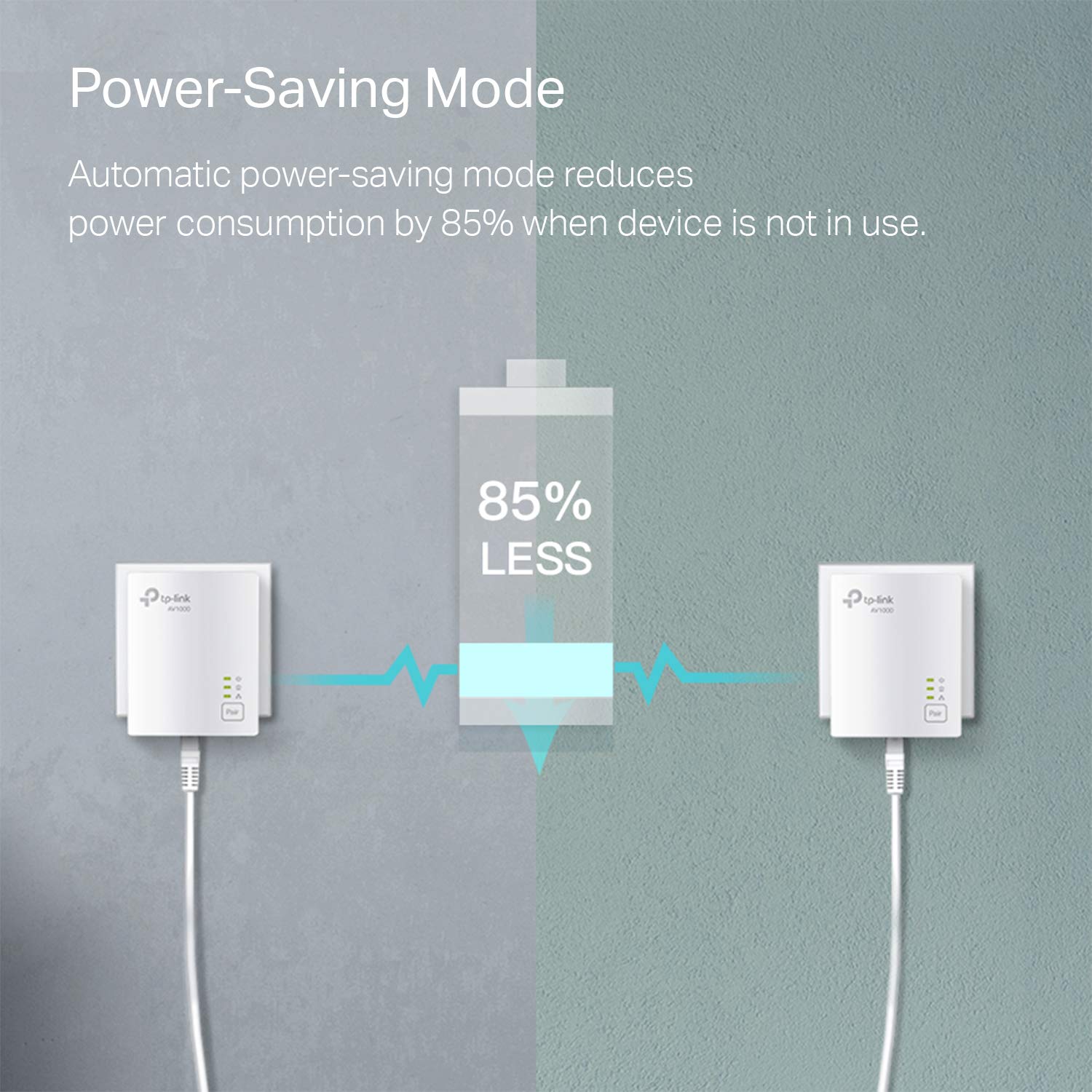 TP-Link AV1000 Powerline Ethernet Adapter KIT - Gigabit Port, Plug Pair &Play, Ethernet Over Power, Nano Size, Power Saving Mode, Network Adapter, Free Expert Help (TL-PA7017 KIT)