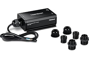 TRENDnet Outdoor IP67 Gigabit PoE++ Injector, TI-O119GI, Supports 24�C57V DC Power Input, 96W PoE Power Budget, IP67 Rated Hou