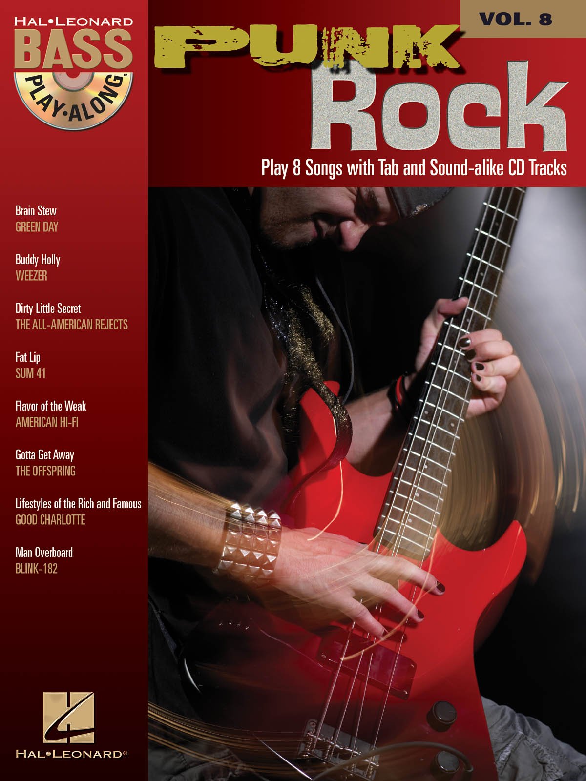 Bass Play Along Volume 8 Punk Rock Bass Guitar Bgtr Book/Cd