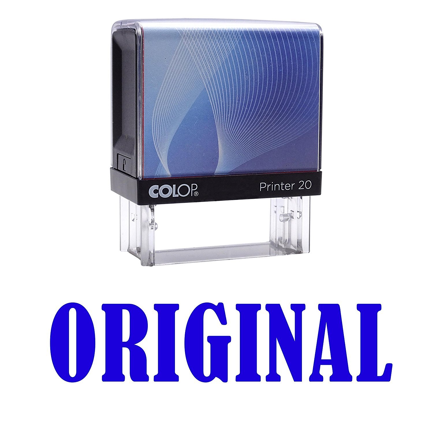 Original Self Inking Rubber Stamp Small Blue Ink Office Stock Stamp Colop Mini Stamper