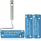 YabeePet Extreme Sticky Large Surface Lint Roller, Long Handle Pet Hair Remover, Designed for Removing Pet Dog Cat Hair 90 Sh