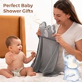 momcozy Hooded Baby Towel Set 8-Piece Elephant Cute Turquoise 30x30 view 4