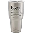 Elanze Designs Boss Definition Jumbo 30 Ounce Stainless Steel Travel Mug with Lid