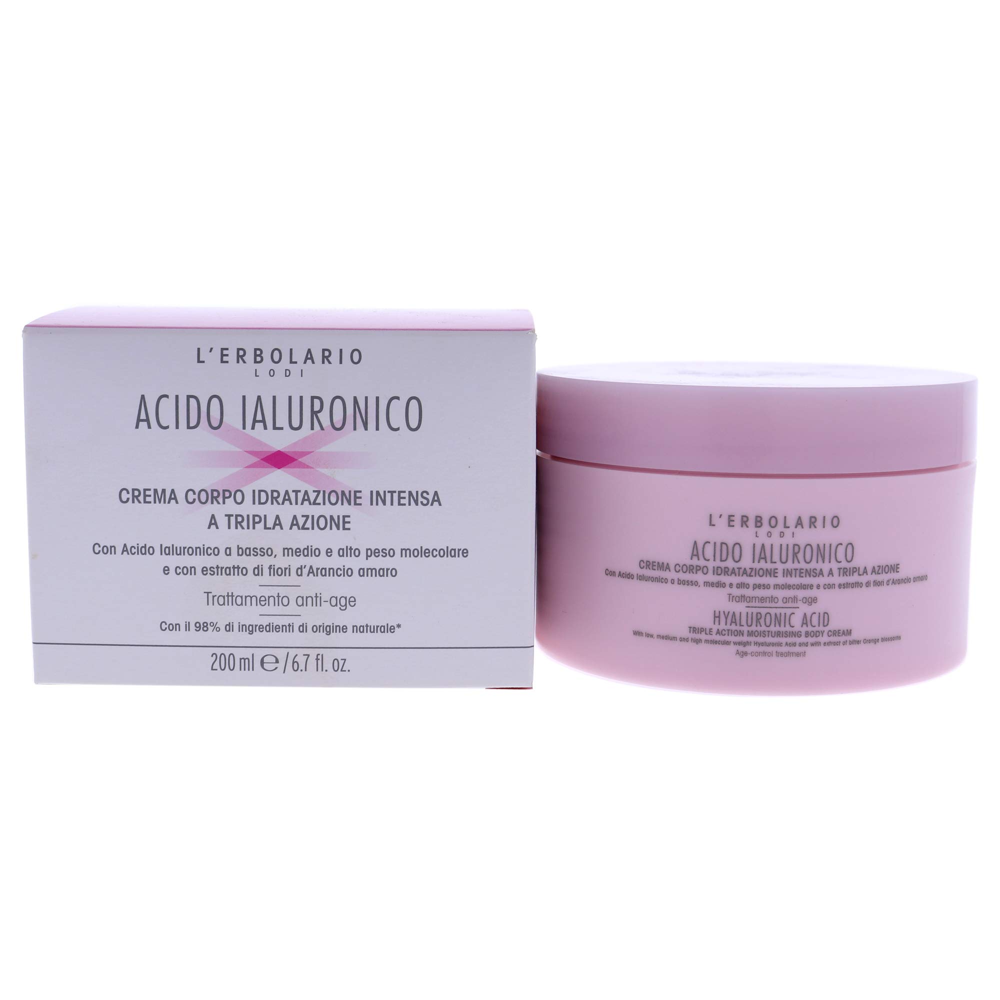 L'Erbolario Hyaluronic Acid Body Cream Intensive Moisturising Triple Action 200 ml