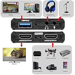 Capture Card Nintendo Switch, 4K HDMI Video Capture