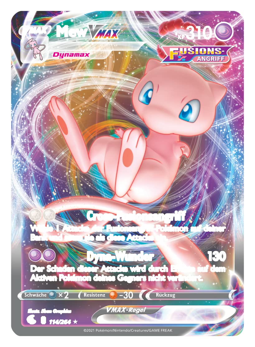 Pokémon-Sammelkartenspiel: Liga-Kampfdeck Mew-VMAX (1 spielbereites 60 Karten-Deck, 4 holografische V-Karten & 2 holografische VMAX-Karten) 2