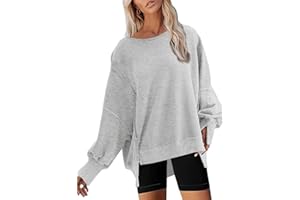 Disamer Womens Crew Neck Sweatshirts Teen Girls Tie Dye Oversized Fall Clothes 2025 Outfits Long Sleeve Pullover Tops