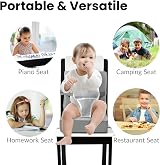 PandaEar Toddler Booster Seat with Backrest Travel High Chair Cushion view 4