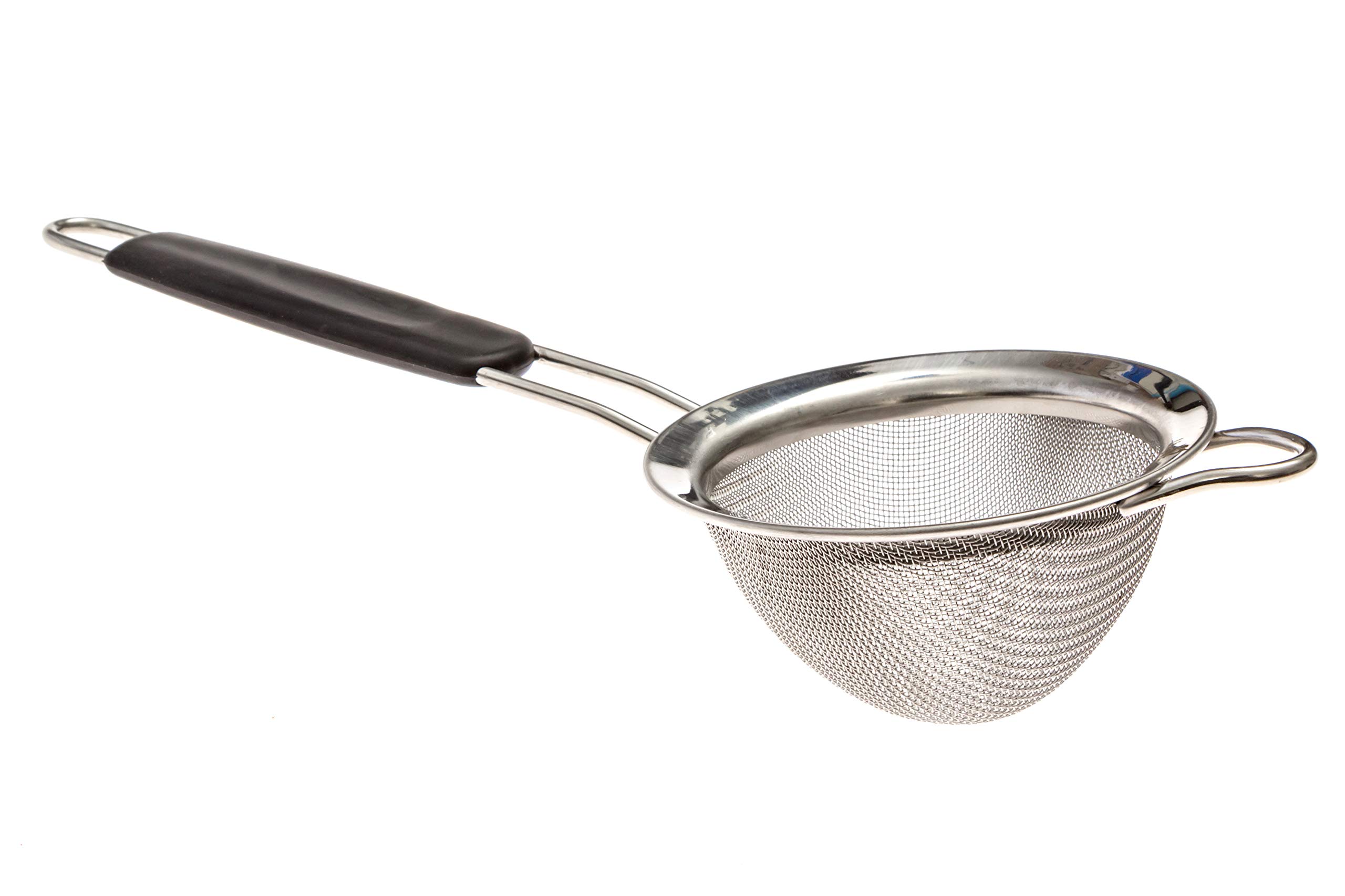 LiveFresh Fine Mesh Stainless Steel Mini Tea Strainer with Non Slip Handle - 8 CM - Ideal Size for Straining Teas and Cocktails or Sifting Flour, Sugar, Spices, and Herbs