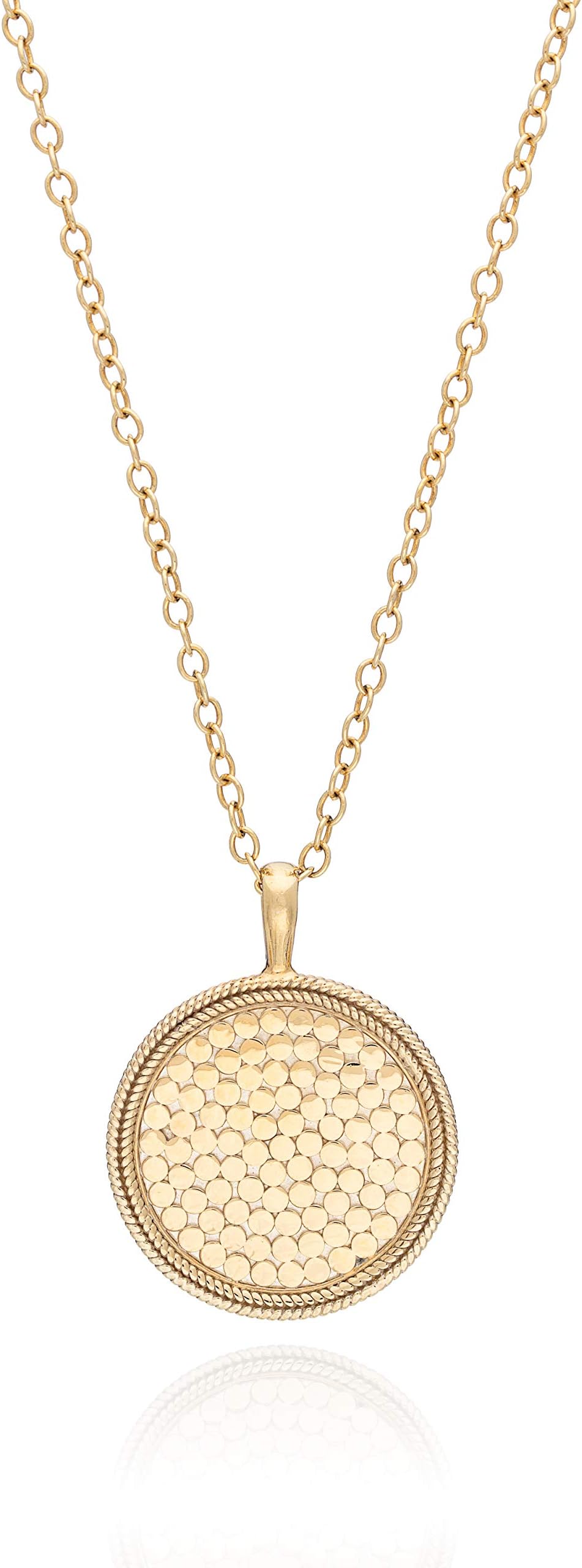 Anna Beck Jewelry for Women ~ Medallion Necklace ~ Sterling Silver with 30" Chain