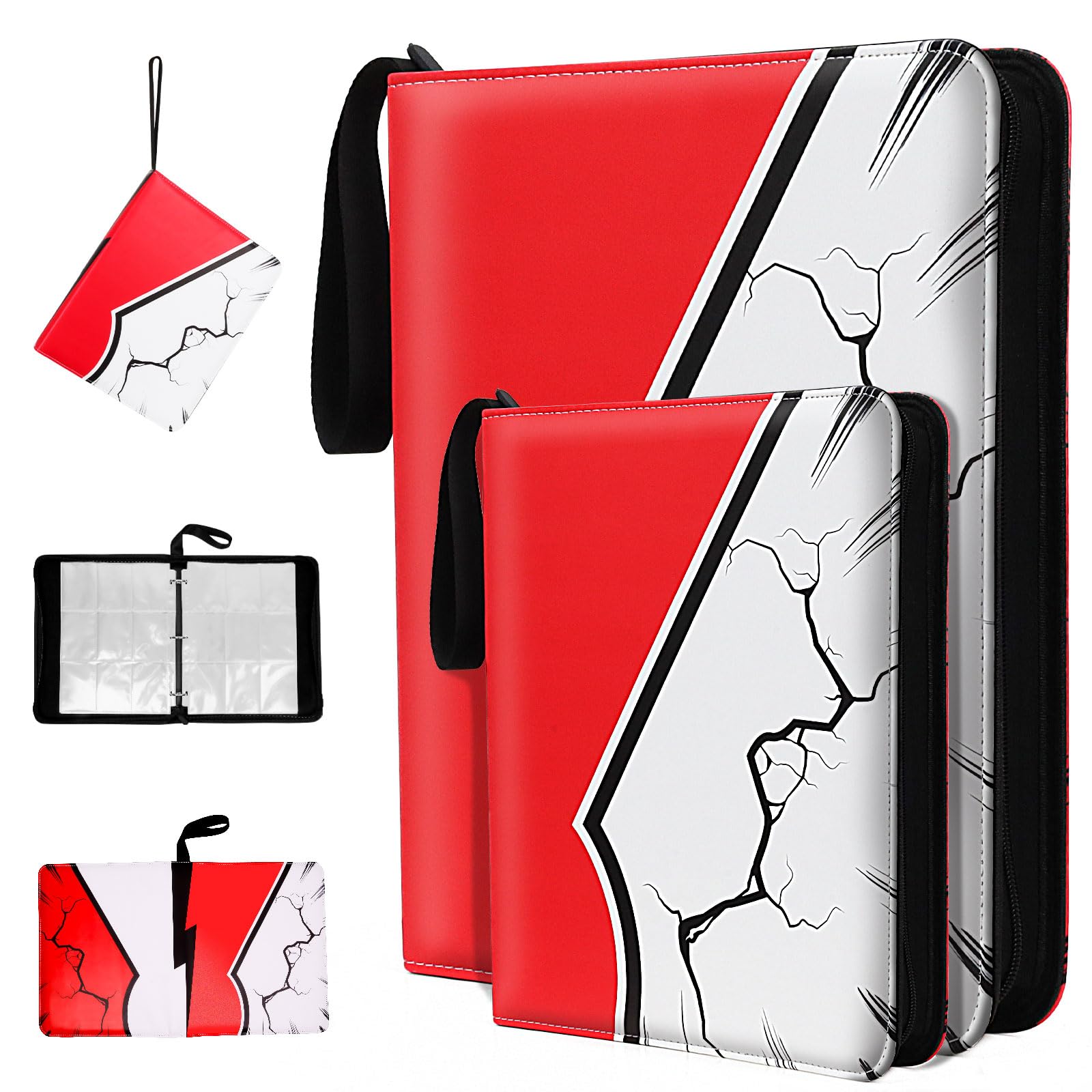 Card Binder With 9-Pockets, 900 Pockets Card Holder With 50 Removable Sleeves and 4-Pocket With 12 Sleeves - Can Hold 96 Cards