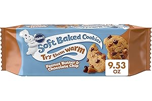 Pillsbury Soft Baked Cookies, Peanut Butter with Chocolatey Drizzle, 18 ct