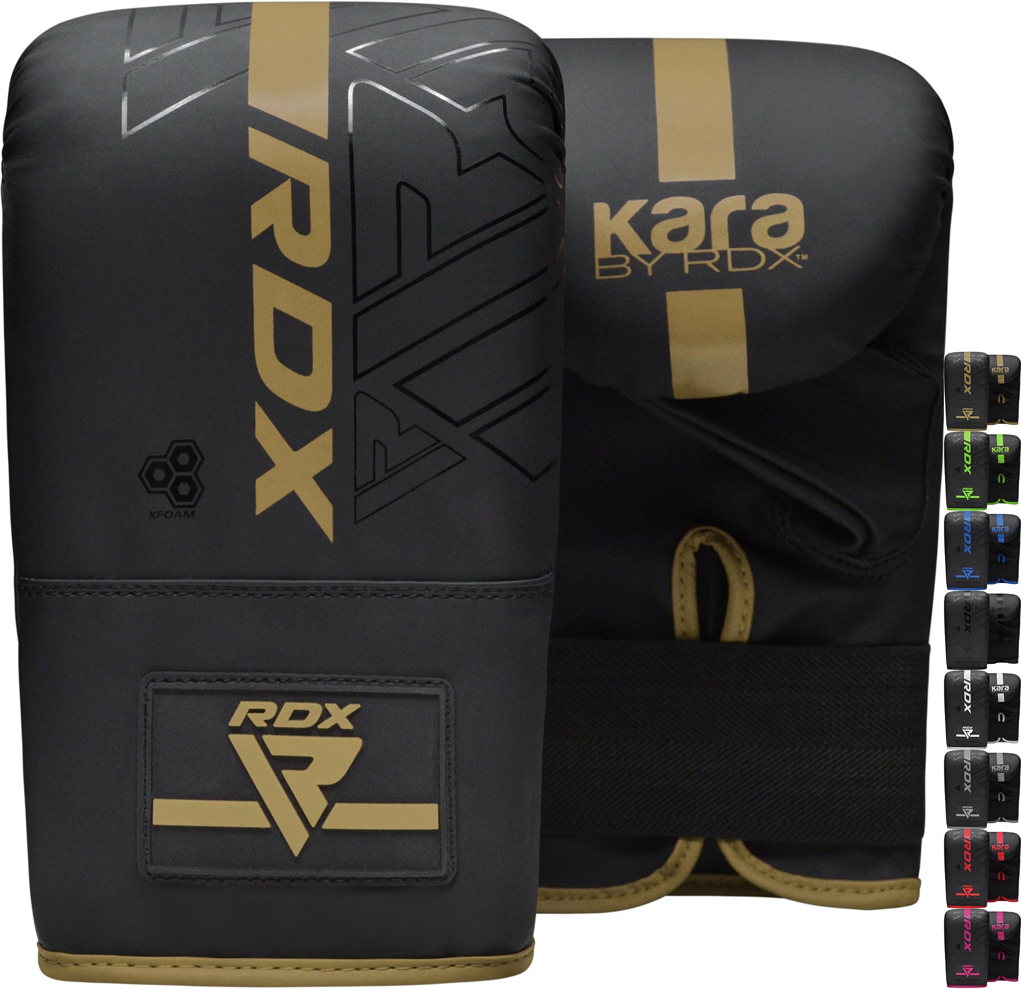 RDX Bag Gloves for Heavy Punching Training, Maya Hide Leather KARA Punch Mitts for Sparring, Boxing, MMA, Muay Thai, Kickboxing, Men Women Adults & Kids Focus Pads and Double End Speed Ball Workout