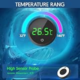 QZQ Digital Wireless Aquarium Thermometer LED Display 0–60°C ±1°C view 3