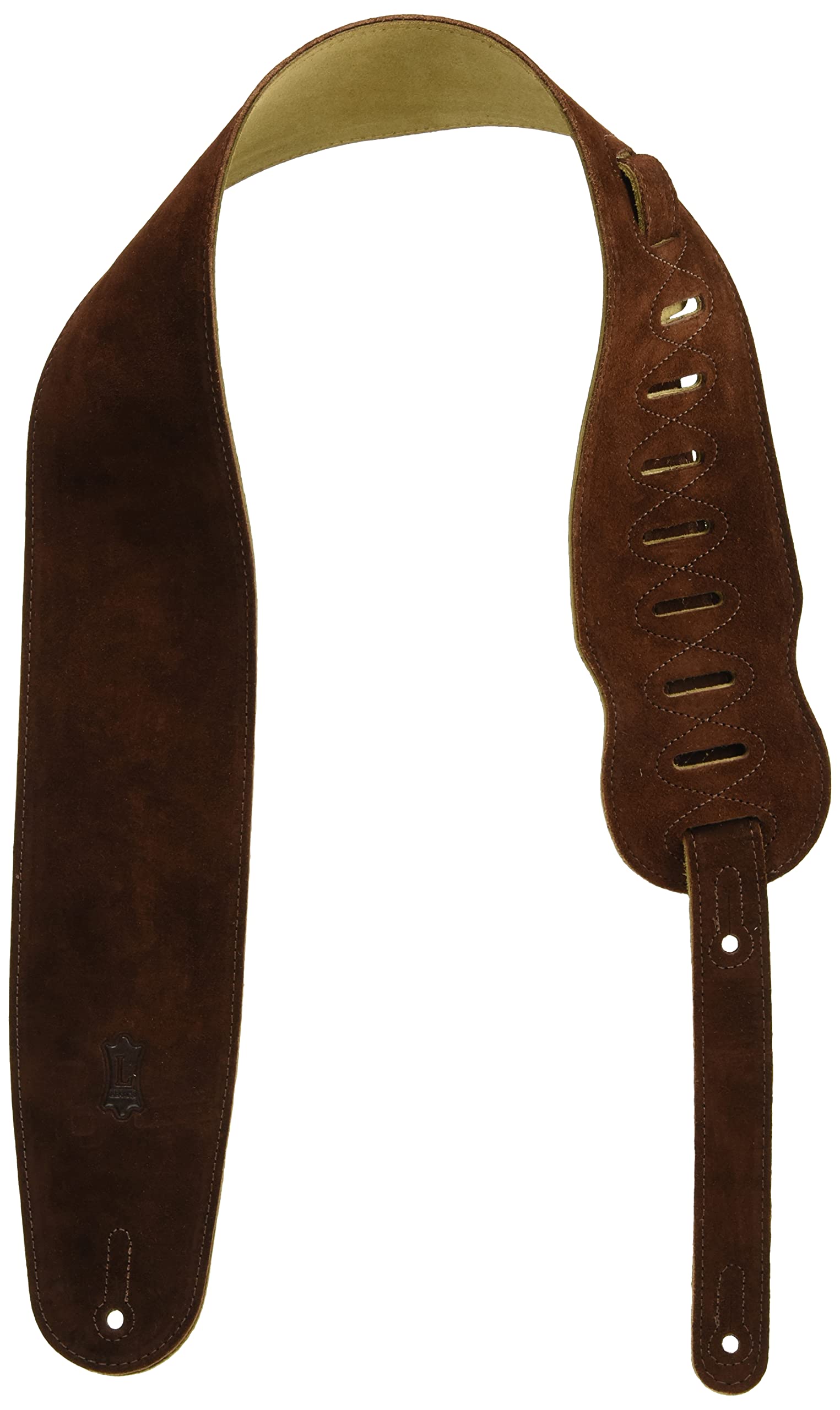 Levy's Leathers Ms4-brn Suede Leather Bass Strap - Brown