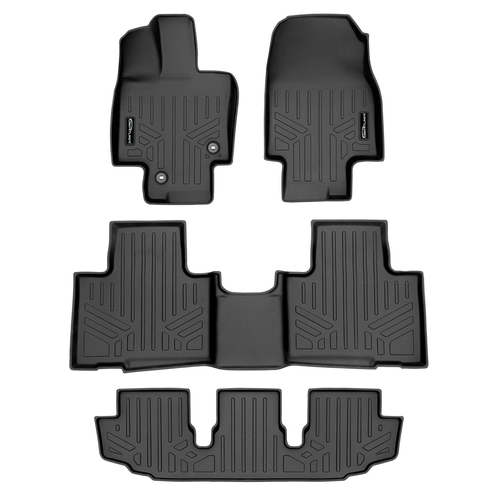 Buy SMARTLINER Floor Mats 3 Row Liner Set Black Compatible with 2020