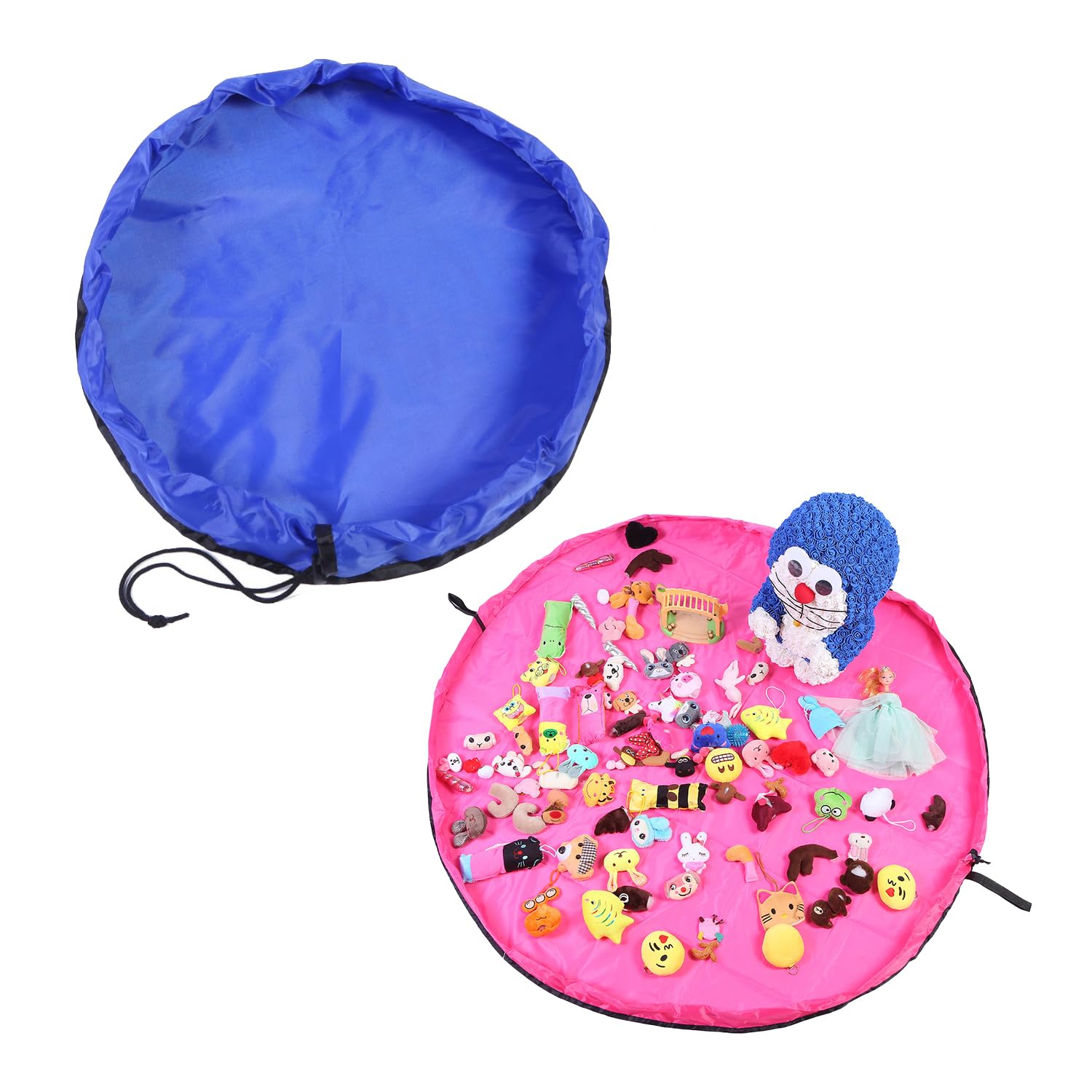 HAICN 2Pcs Toy Organizer Bag Toy Storage Basket Toy Drawstring Bag Toy Storage Container Foldable Kids Storage Toys Organizer for Building Blocks Toys