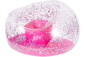 3C4G Make It Real Pink Glitter Confetti Inflatable Chair