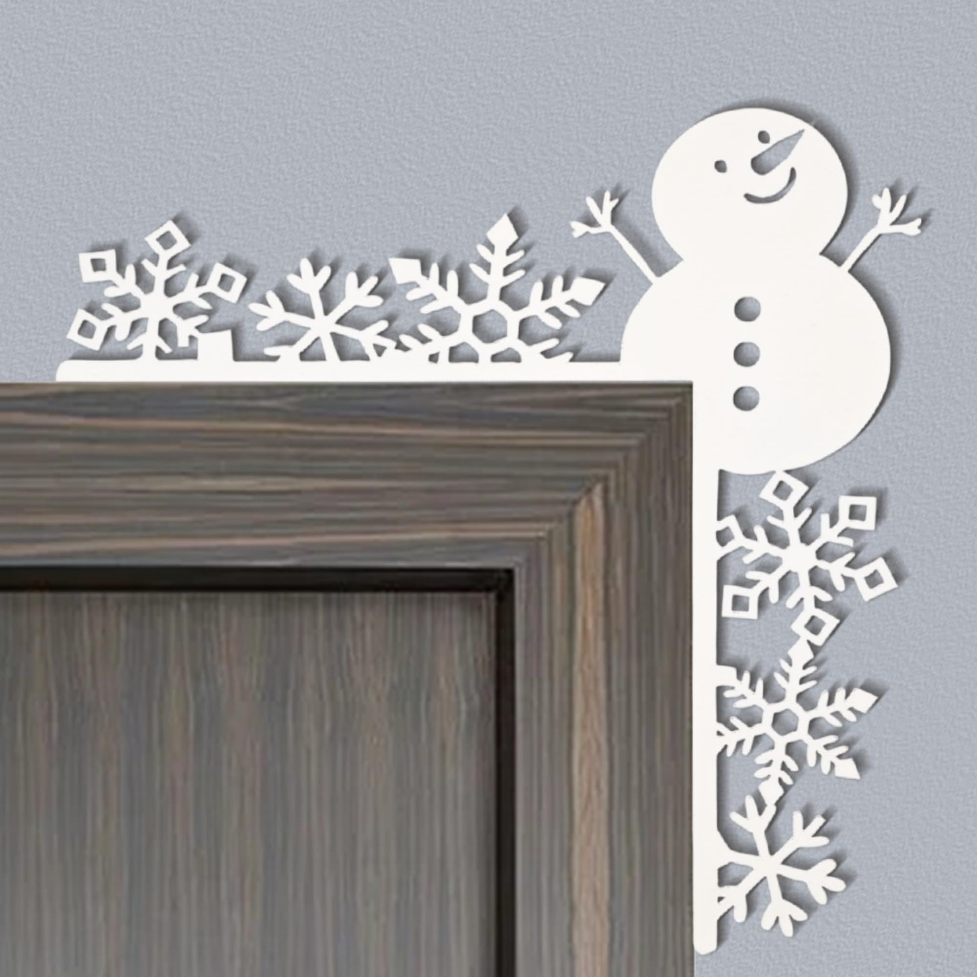 View 1 of 2025 New Wooden Christmas Door Toppers Decor, 8 Inch Top Door Frame Corner Sign Decorations, Funny Holiday Home Frame Party Ornament Windows Walls DIY Craft Christmas Wall Signs for Home Decor