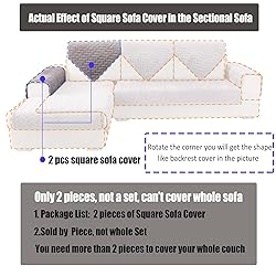 TEWENE Sectional Sofa Couch Covers Anti-Slip Sofa
