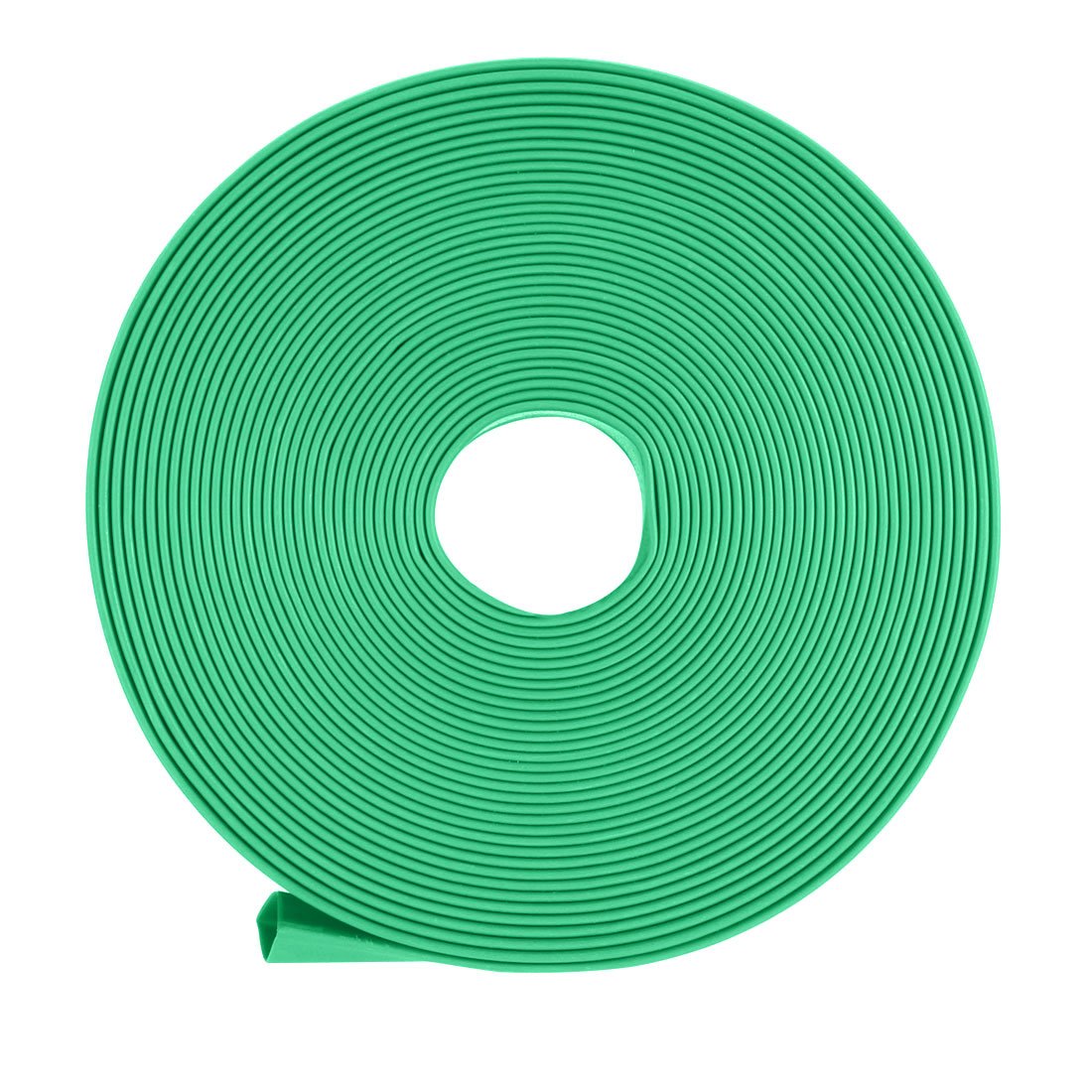 Sourcingmap Heat Shrink Tubing, 15mm Dia 25mm Flat Width 2:1 Heat Shrink Wrap Cable Sleeve Heatshrink Tube 5m Green