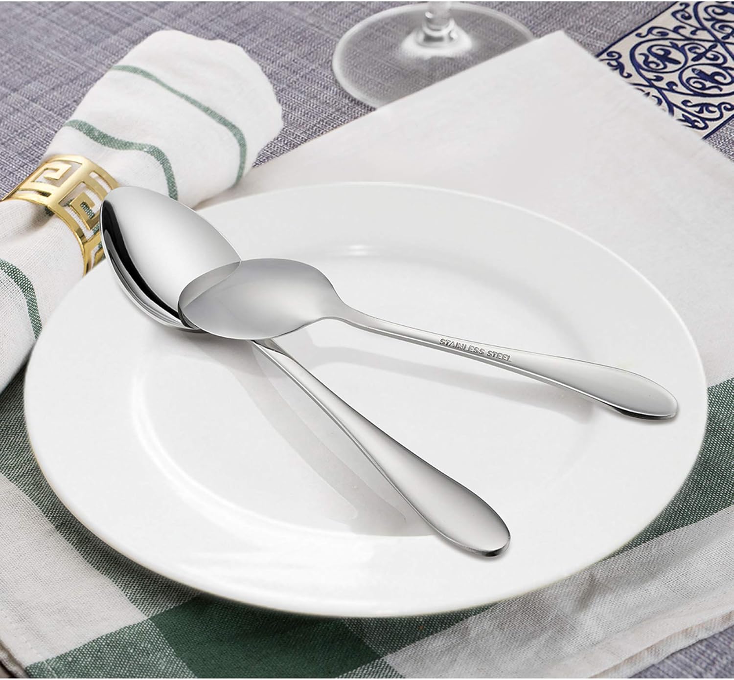  | Flatware Set, 40-Piece Silverware Set, LIANYU Stainless Steel Home Kitchen Hotel Restaurant Tableware Cutlery Set, Service for 8, Mirror Finished, Dishwasher Safe: Flatware Sets